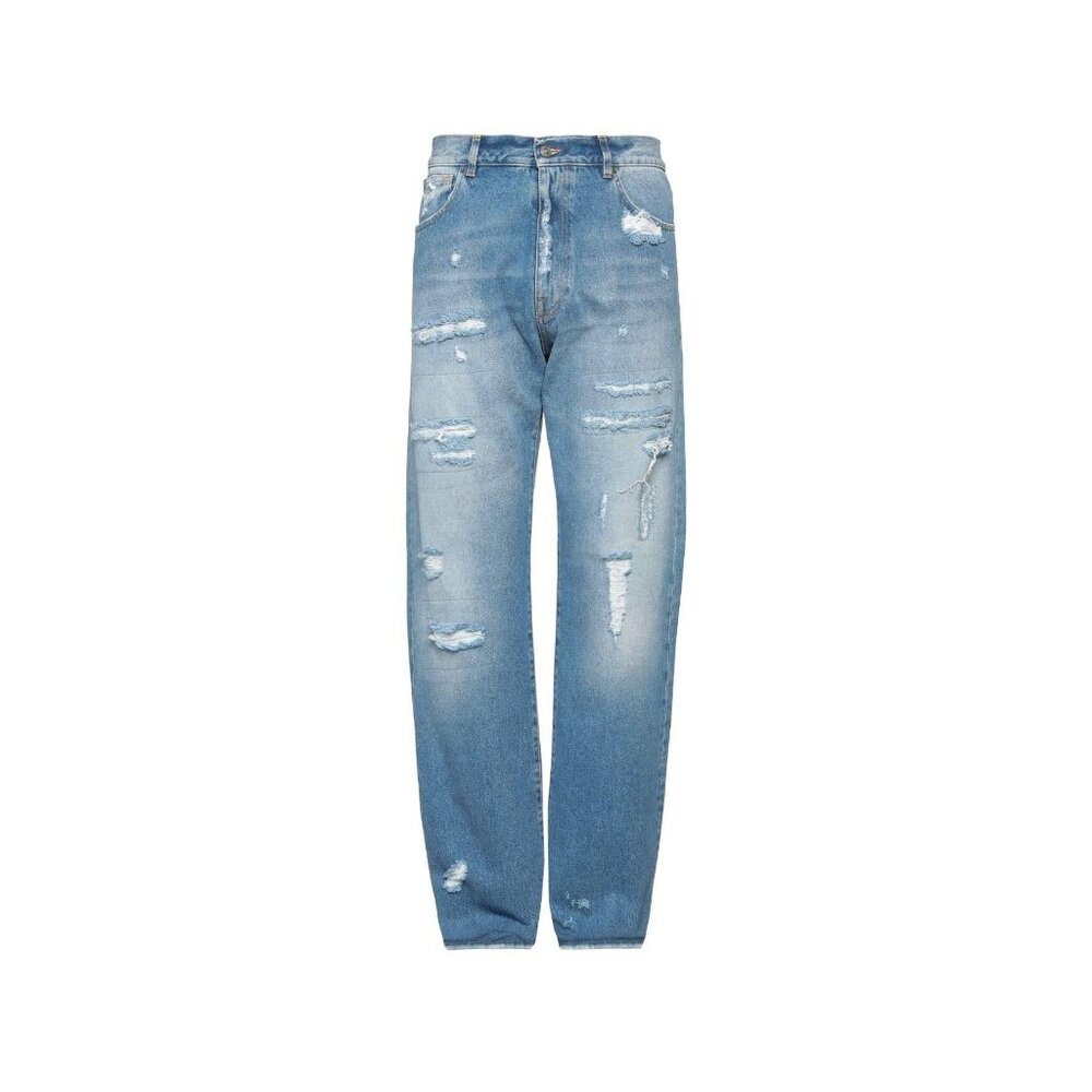 424 Distressed Washed Denim Jeans